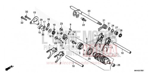 SCHALTTROMMEL (CRF1000D/D2/DL/DL2) CRF1000DK de 2019